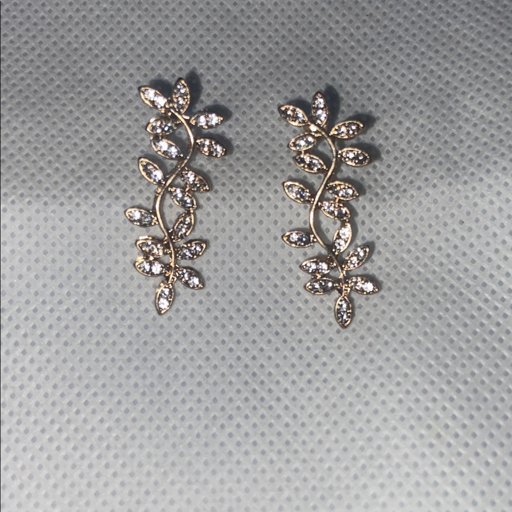 Elegant Gold Leaf Stud Earrings